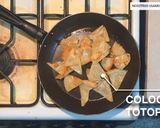 A picture of step 5 of Chilaquiles with Red Sauce.
