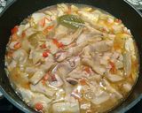 Foto del paso 6 de la receta: Alcachofas con champiñón, pimiento rojo y jamón