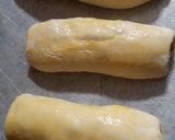 A picture of step 5 of Achari pizza roll.