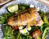Foto del paso 4 de la receta Ensalada templada de verano con salmón y miel mostaza