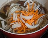 A picture of step 2 of Gyoza Soup.