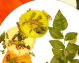A picture of step 9 of Colorful dhokla.