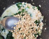 Une image de l'étape 2 de Porridge salé aux épinards /feta/pois chiches.