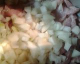 A picture of step 6 of Onion barbecue pork with homemade coleslaw and sweet potatoes.