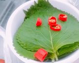 Hình bước làm 3 của món Lá vừng muối(깻잎장아찌)