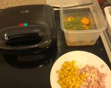 Sonkás -kukoricás Tojáspárna ☀️reggeli☀️ recept fázis 1 fotója