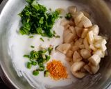 A picture of step 1 of Banana Raita.