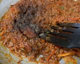 A picture of step 7 of Spaghetti Bolognese (Italian Red Sauce spaghetti).