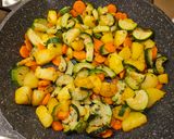 A picture of step 6 of Vegetable Side Dish with Zucchini, Carrots, and Potatoes.