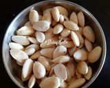 A picture of step 1 of Badam-Pista Puri.