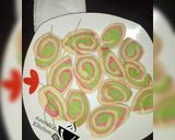 A picture of step 6 of Rainbow cookies.