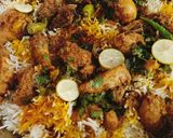 A picture of step 7 of Spicy Chicken Biryani 😋😋.