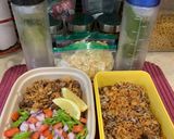 Foto langkah ke 4 dari resep Nasi Goreng Daging Sapi Plus Acar (Bekal Makan Siang).