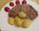 Foto del paso 11 de la receta: Filetes de contramuslo de pavo con papas al horno
