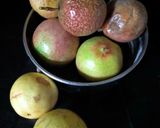A picture of step 1 of Passion Fruit Juice.