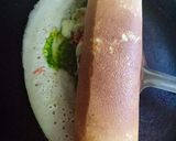 A picture of step 4 of Carrot cheese pomegranate roll dosa.