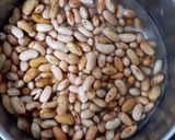 A picture of step 1 of Rajma Chawal.