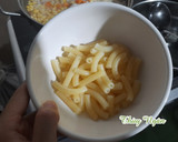 Hình bước làm 5 của món Nui nấu ức gà & rau củ