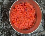 A picture of step 8 of Tricolour Rice.