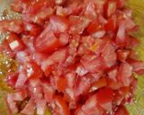A picture of step 1 of Shakshuka (In my style- Poached eggs in tomato and veggie gravy).