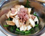 Foto langkah ke 3 dari resep Salad tahu horenso.