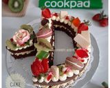 Foto langkah ke 9 dari resep Spong Cake Coklat (letter cake).