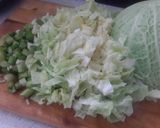 A picture of step 1 of Sig's Cabbage and Spring Onion Mash.