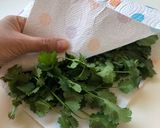 A picture of step 2 of Tuesday Tip | How to Dry Fresh Coriander Leaves in the Microwave Method.