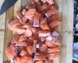 Foto del paso 2 de la receta: Espaguetis de calabacín con salmón y gambas