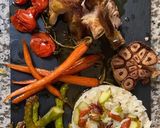 Une image de l'étape 6 de Carré d'agneau légumes printaniers.