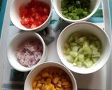 A picture of step 1 of Nachos Bhel.