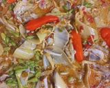 Foto langkah ke 6 dari resep Sayur Pedas Jantung Pisang Bunga Pepaya.