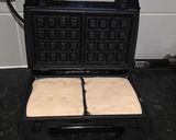 A picture of step 3 of Eggless waffle.