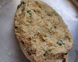 A picture of step 3 of Sweet potato and raw banana tikki.