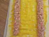 Sausage roll with mustard