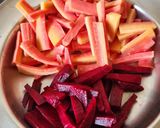 A picture of step 1 of Carrot Beetroot Kasundi Pickle.