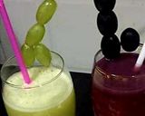 A picture of step 4 of Green and black grape juices.