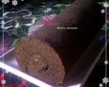 Foto langkah ke 5 dari resep Pinky Blackforest Roll Cake Valentine.