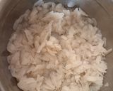 A picture of step 1 of Jamun Poha pudding (Java plum Rice flakes pudding).