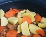 A picture of step 2 of Pork Loin Marinated in White Wine with Potatoes, Carrots, and Green Peppers!.