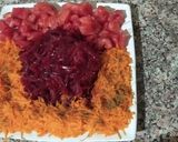 Une image de l'étape 5 de Salade des légumes rouges aux œufs.