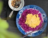 Hình bước làm 4 của món Xôi lá cẩm sầu riêng 🌱