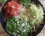 A picture of step 1 of Veg Manchurian and Fried Rice.