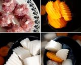 รูปขั้นตอนการทำที่ 1 ของ "แกงจืดหัวไชเท้าหมูสับ"White Radish Soup with Minced Pork