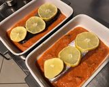 Une image de l'étape 4 de Filets de saumon à la crème de poivrons,citron et aneth.