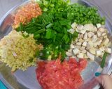 A picture of step 3 of Moong Daal Quesadilla with Veggie Filling.