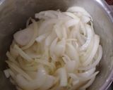 A picture of step 1 of Onion Soup.