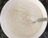 A picture of step 2 of Caterpillar rava idli.