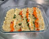 Une image de l'étape 13 de Gratin multicolore de quinoa aux carottes, tomates,coriandre et brie de Meaux.