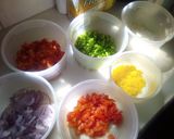 A picture of step 2 of Fried rice and sausages#myuniquericecontest.